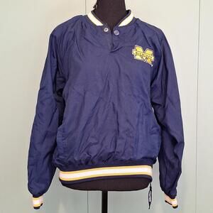 Vintage 90s Starter University Of Michigan Pullover Windbreaker Jacket Size L